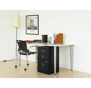 Bisley 3 Drw Home Flng Cab Grey/Blue