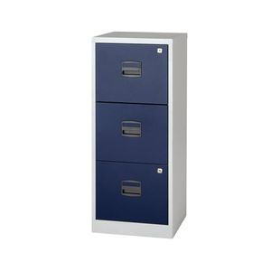 Bisley 3 Drw Home Filing Grey/Blue