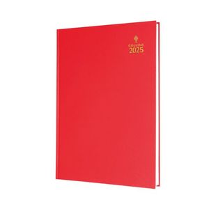 Collins A5 Desk Diary Wtv Red 2025