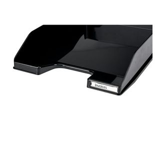 Contour Letter Tray Glossy Black