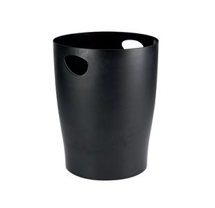 Contour Waste Paper Bin Black