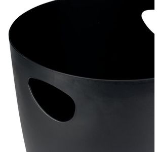 Contour Waste Paper Bin Black