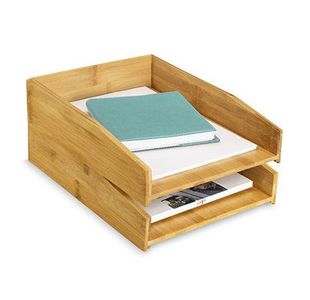 Cep Slva Bamboo Letter Tray Pk 2