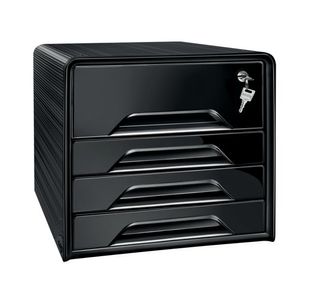 Smoove Secure 4Drawer Mod W/Lock Blk