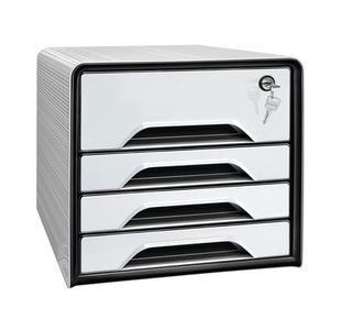 Smoove Secure 4Drawer Mod W/Lock Wht