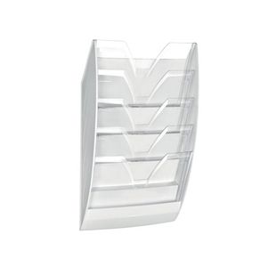 Cep Wall File 5-Part White/Crystal