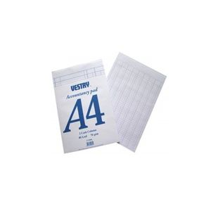 Vestry Accountants Pad 8 Cash Column