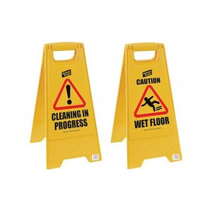 2Work Saf Sign Caution Wet Floor Ylw