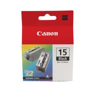 Canon Bci-15Bk Inkjet Cart Twnpk Blk