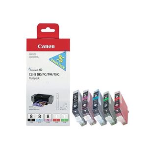 Canon Cli-8 Ink Mpk Bk/Pc/Pm/Red/Grn