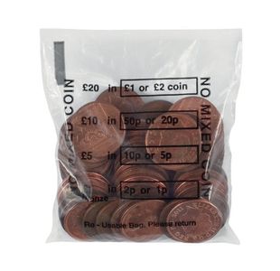 Cash Denominated Coin Bags Pk5000