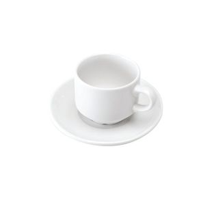 White Cup And Saucer Pk6 Cp305091