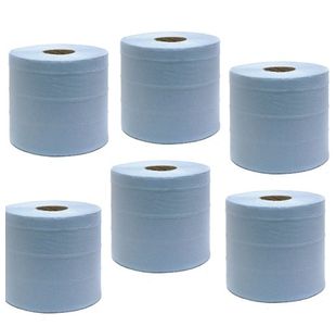 Maxima Centrefeed 2Ply Blue 150M Pk6