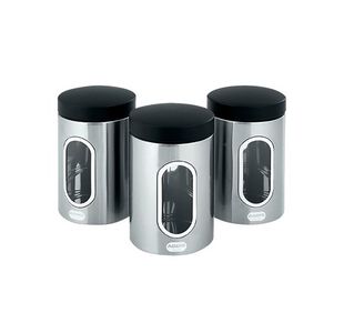 Cpd Kitchen Canister Set 3 S/Steel