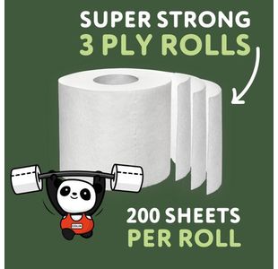 Cheeky Panda Toilet Tissue 200S Pk48