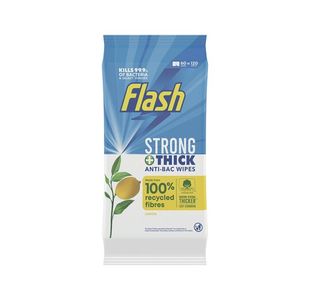 Flash Strg Anti-Bac Wipes Lemon Pk60