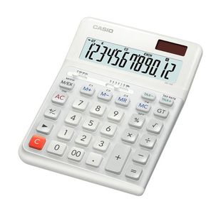 Casio De-12E 12 Digit Erg Calc White