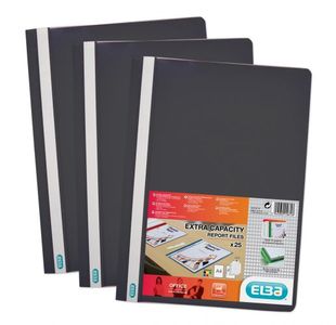 Elba Report File A4 Black Pk50