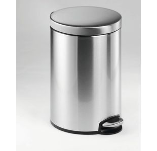 Durable Ssteel Pedal Bin Round 12L