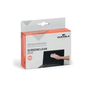 Durable Screenclean Duo Wipe Pk10