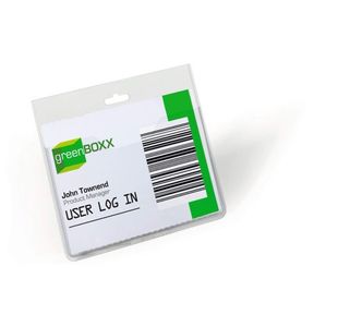 Durable Visitor Badge No Clip Pk20