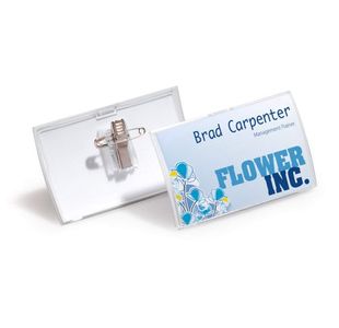 Durable Click Fld Badge W/Clip Pk25