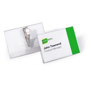 Durable Crocodile Name Badge 54X90Mm