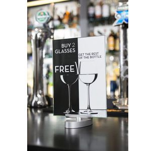 Deflecto A4 Swivel Sign Hldr Clr