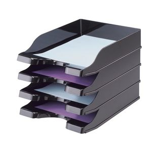 Deflecto Steritouch Letter Tray Blk