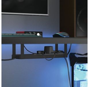 D-Line Desk Cable Tray Steel Black