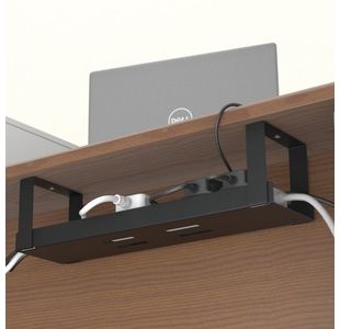 D-Line Desk Cable Tray Steel Black