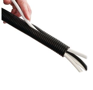 Dline Cable Tidy Split Flex Tube Blk