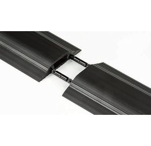 Dline Flr Cbl Cvr C/W Connectors Blk