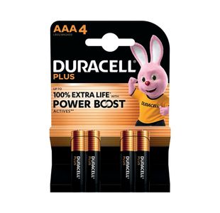 Duracell Plus Aaa Battery Alk Pk4