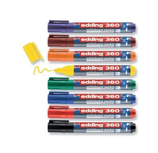 Edding 360 Drywipe Marker Ast Pk8
