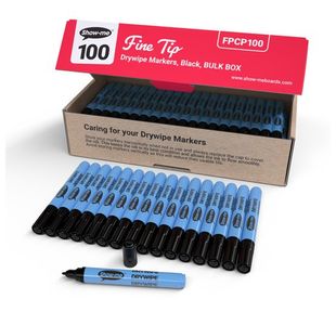 Show-Me Drywipe Pens Fine Black 100