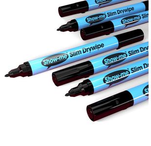 Show-Me Drywipe Pens Fine Black 200