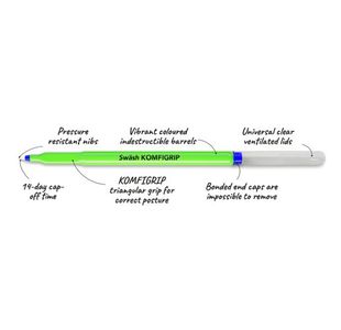 Swash Handwriting Pens Blue 12