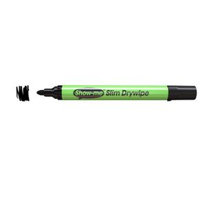Show-Me Drywipe Pen Medium Blk Pk200