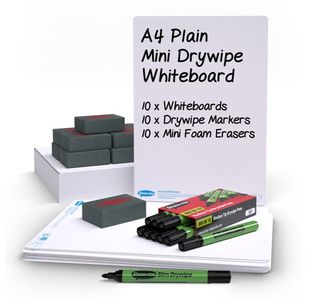 Show-Me Plain Drywipe Board A4 Pk10