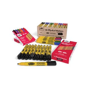 Show-Me Flipchart Markers Black Pk10