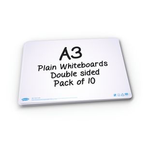 Show-Me Plain Drywipe Board A3 Pk10