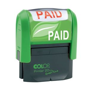 Colop Word Stamp Green Line Paid