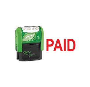 Colop Word Stamp Green Line Paid