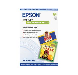 Epson Photo Qual A4 S/Adh Paper Pk10