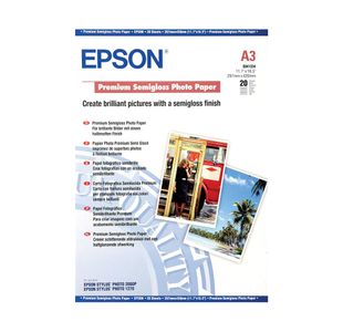 Epson Semi Gloss A3 Photo Paper Pk20