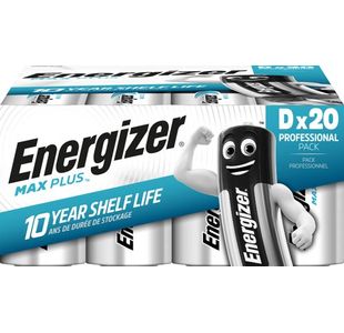Energizer Max Plus D Battery Pk20