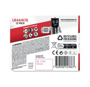 Energizer Alkaline Lr44 Battery Pk12