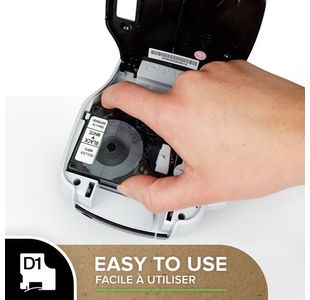 Dymo D1 Labelmaker Tape 12Mm Wht/Clr