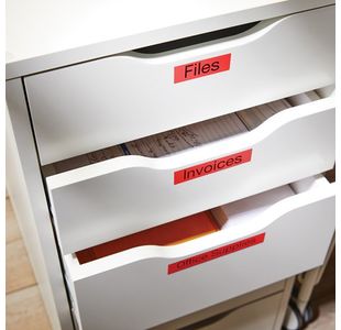 Dymo D1 Labelmaker Tape 19Mm Blk/Red